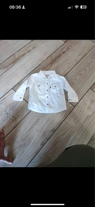 Camicia neonato bianca