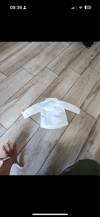 Camicia neonato bianca
