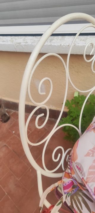 Sillas jardín metal blancas