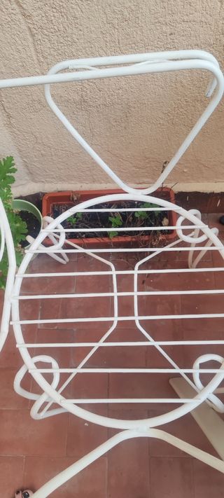 Sillas jardín metal blancas