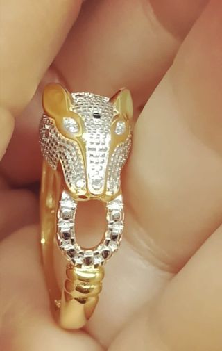 Anillo de plata 925 laminado oro 18k 