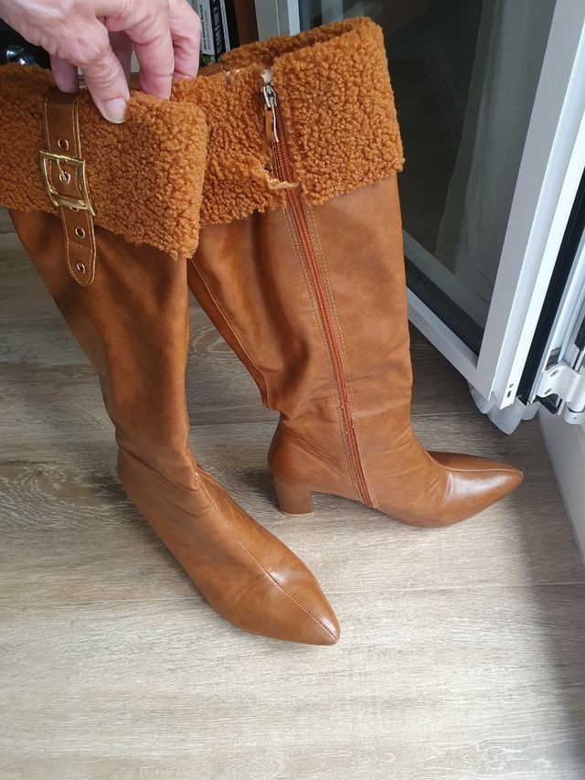 Botas Marrón tacón - Piel Sintética