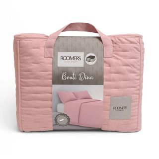 Colcha Bouti con volante rosa