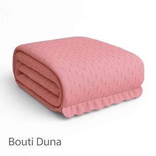 Colcha Bouti con volante rosa