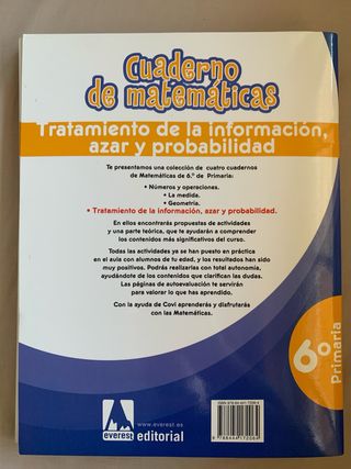 Cuaderno de Matemáticas. 6º Primaria.