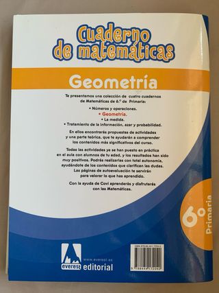 Cuaderno de Matemáticas. 6º Primaria.