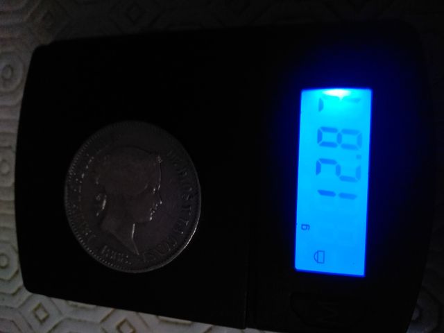 Moneda 50 Centavos Isabel II 1868