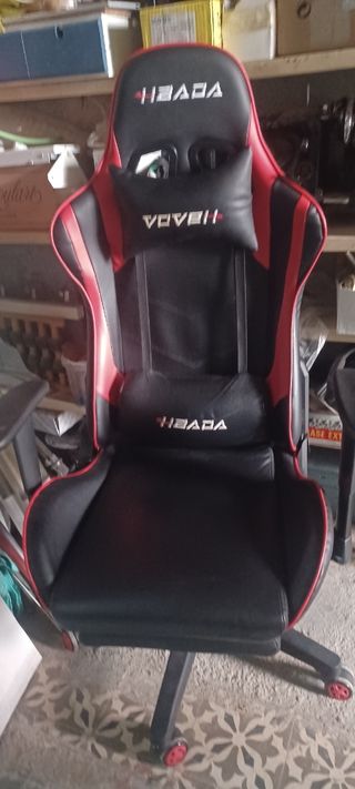 Sedia da gioco HIBADA rossa e nera