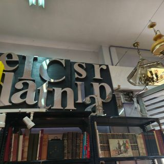 Letras grandes vintage en acero inox decoracion