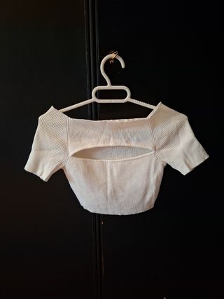 Top blanco talla S