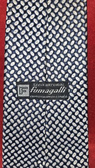 Corbata vintage Fumagalli - Negra y Blanca