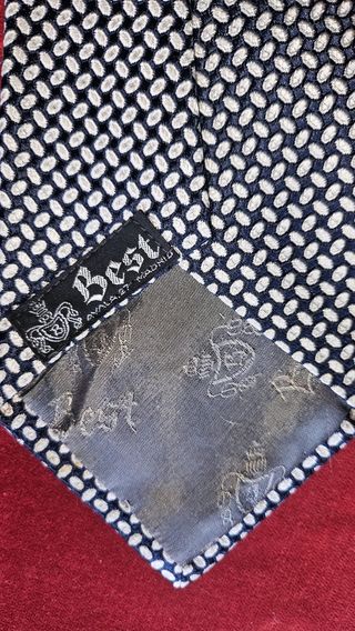 Corbata vintage Fumagalli - Negra y Blanca