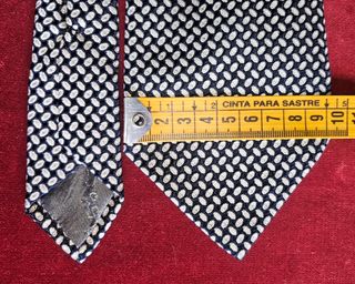 Corbata vintage Fumagalli - Negra y Blanca