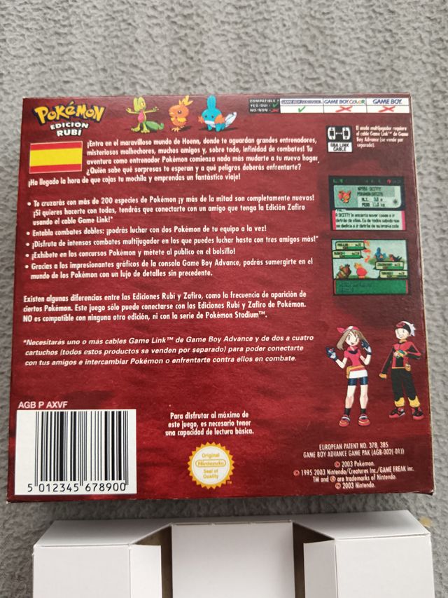 Scatola Pokémon Ruby GBA
