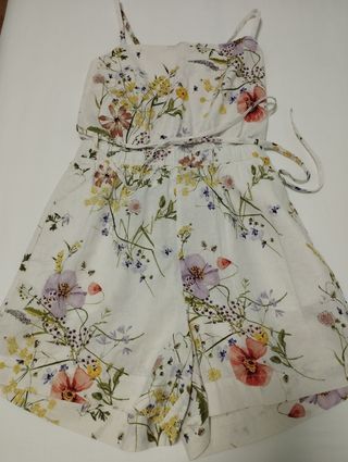 Peto corto blanco - floral