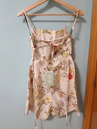 Peto corto blanco - floral