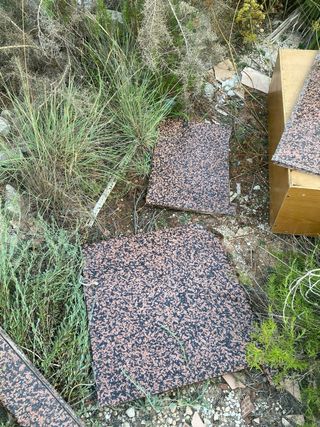 4 piezas mármol - marrón, negro