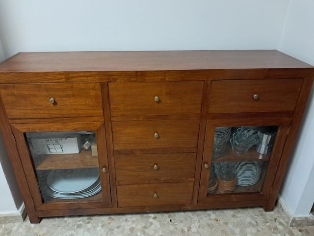 Aparador madera maciza 6 cajones