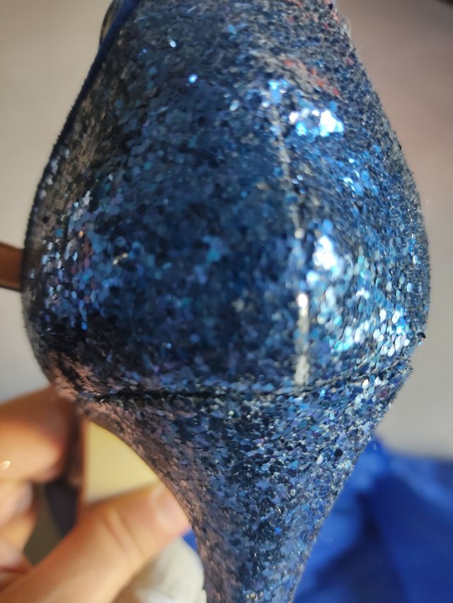 Zapatos fiesta azul -lentejuelas