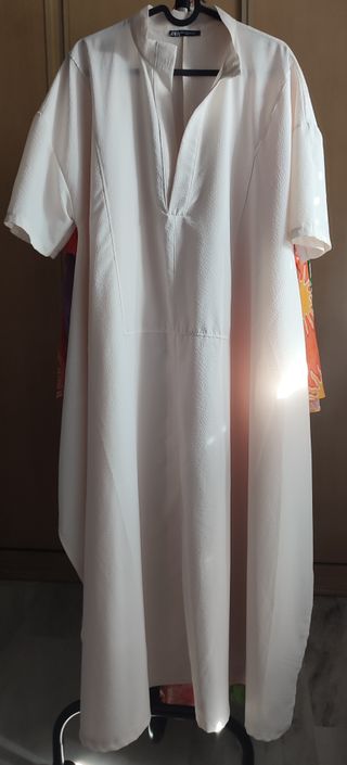 Vestido Zara blanco túnica