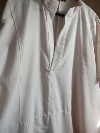 Vestido Zara blanco túnica