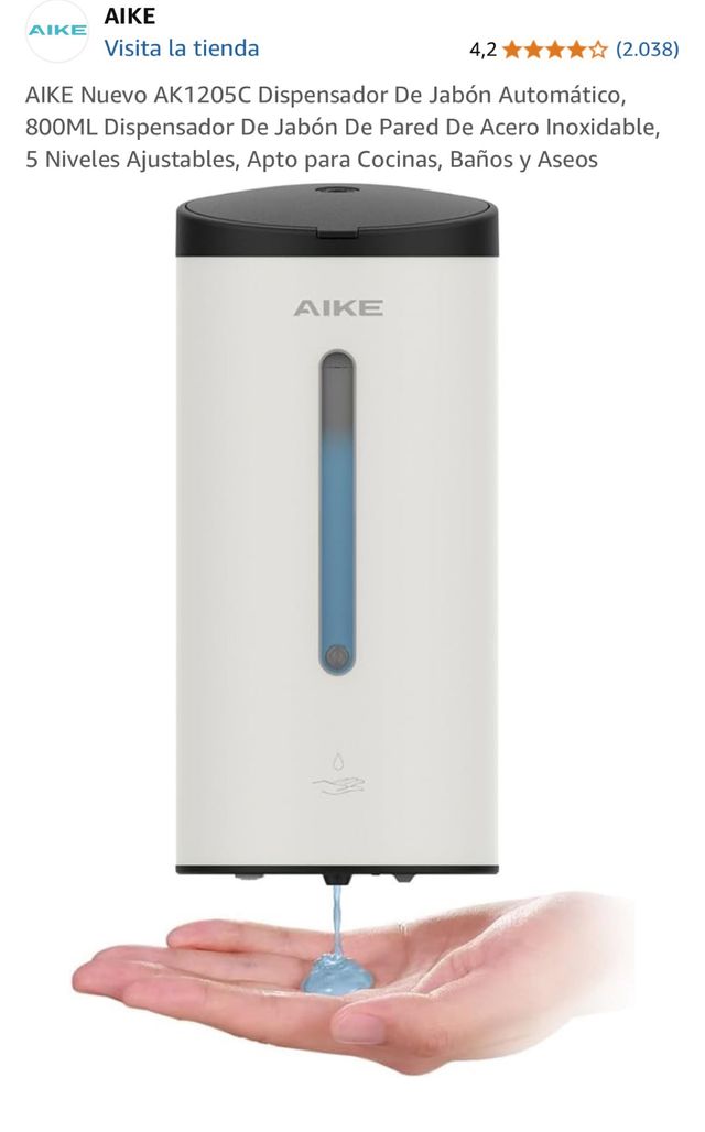 Dispensador Jabón AIKE Automático 800ml