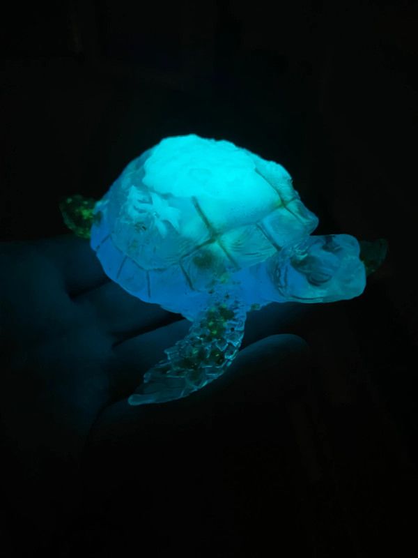 Tortuga marina fosforescente