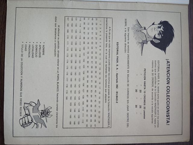 Album completo Mazinger Z 1978 mas comic.Impecable