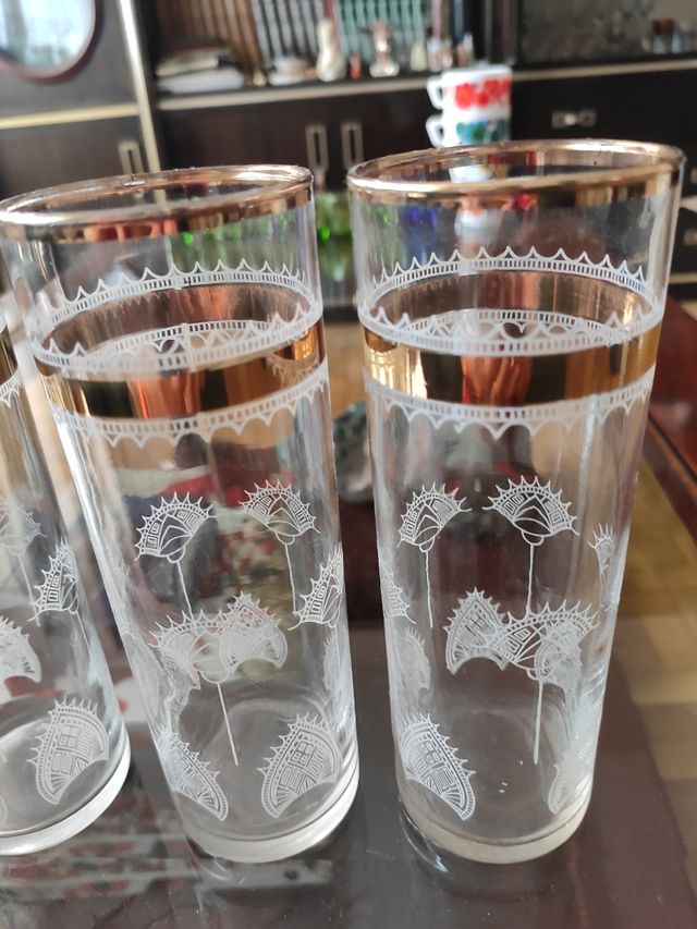 Vasos Vintage Dorados