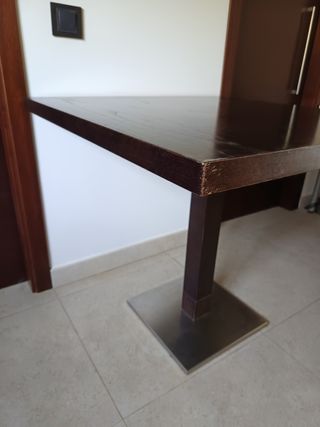 Mesa cuadrada 90x90x80h cm - acero inox.