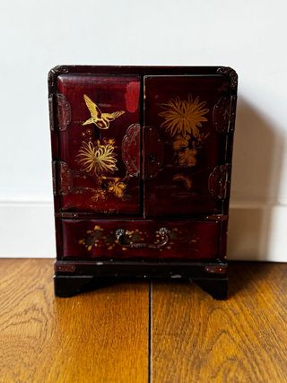 antiguo joyero japonés lacado