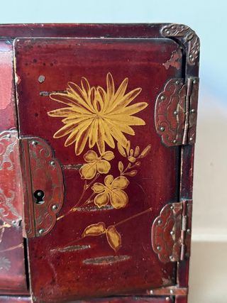 antiguo joyero japonés lacado