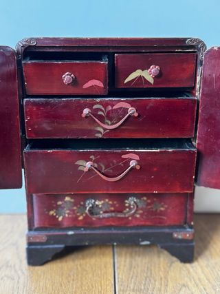 antiguo joyero japonés lacado