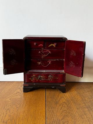 antiguo joyero japonés lacado