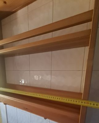 Estantería madera cocina