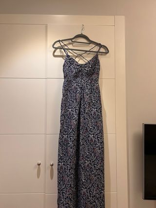 Vestido largo Oysho paisley azul