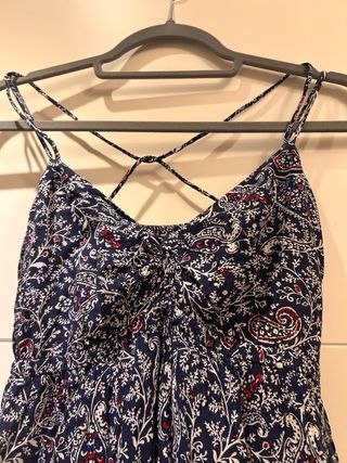 Vestido largo Oysho paisley azul
