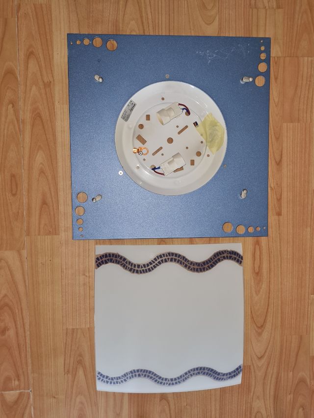 Plafone soffitto quadrato blu-grigio