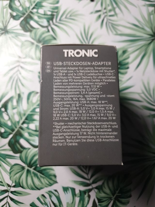 Adaptador USB TRONIC - 20W
