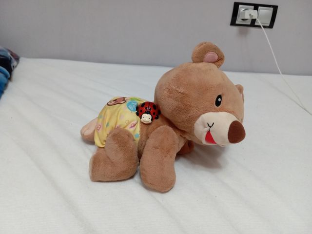 Oso de peluche musical gatea habla y canta