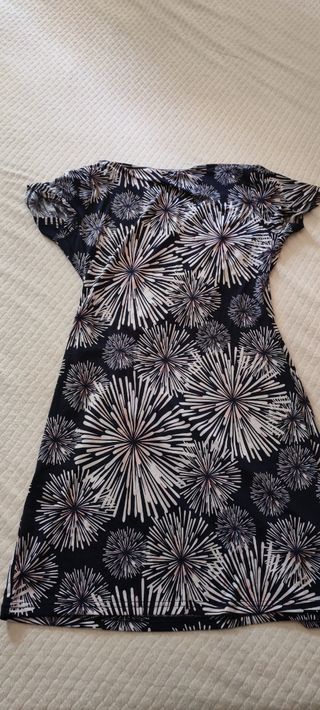 Vestito nero a fiori - Tg L