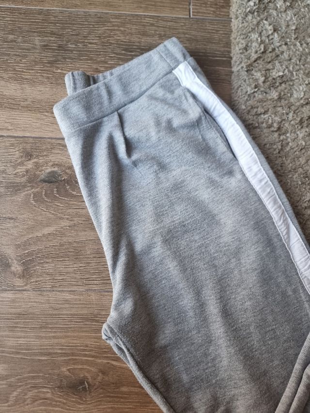 Chándal gris mujer c/raya blanca