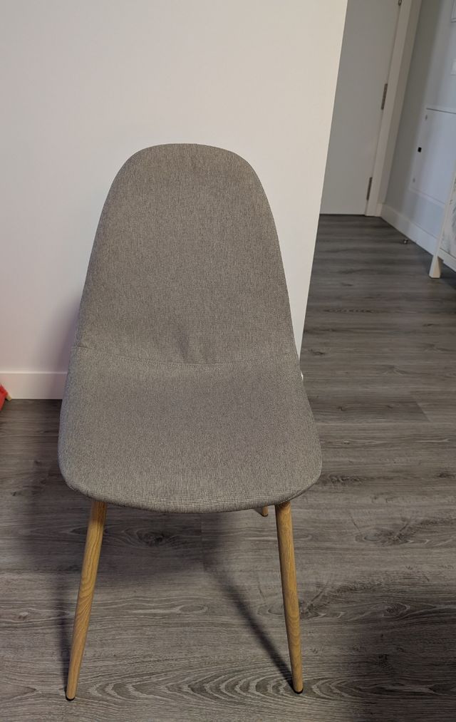 6 sillas comedor grises - madera