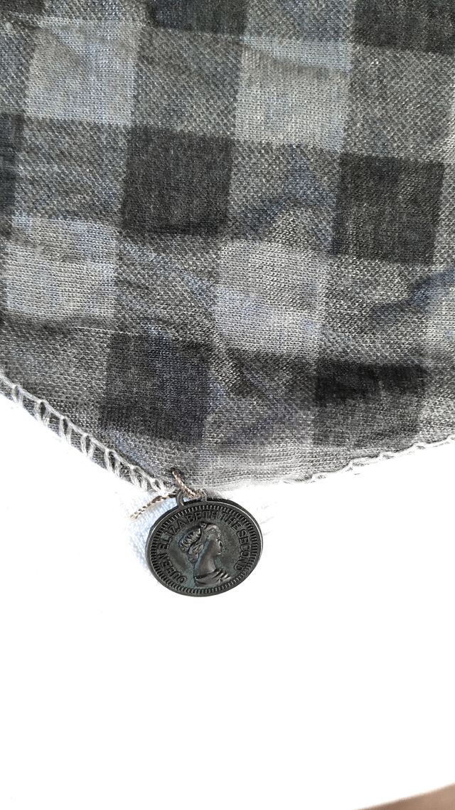 Pañuelo multicolor - Gris y marrón