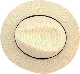 Sombrero Paja Panamá Crema Unisex Talla 58-59CM