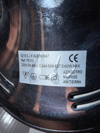 URGE Ventilador techo 3 aspas - Color Vengue/Plata