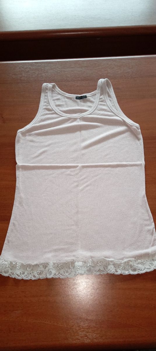 Canottiera rosa argentata donna M