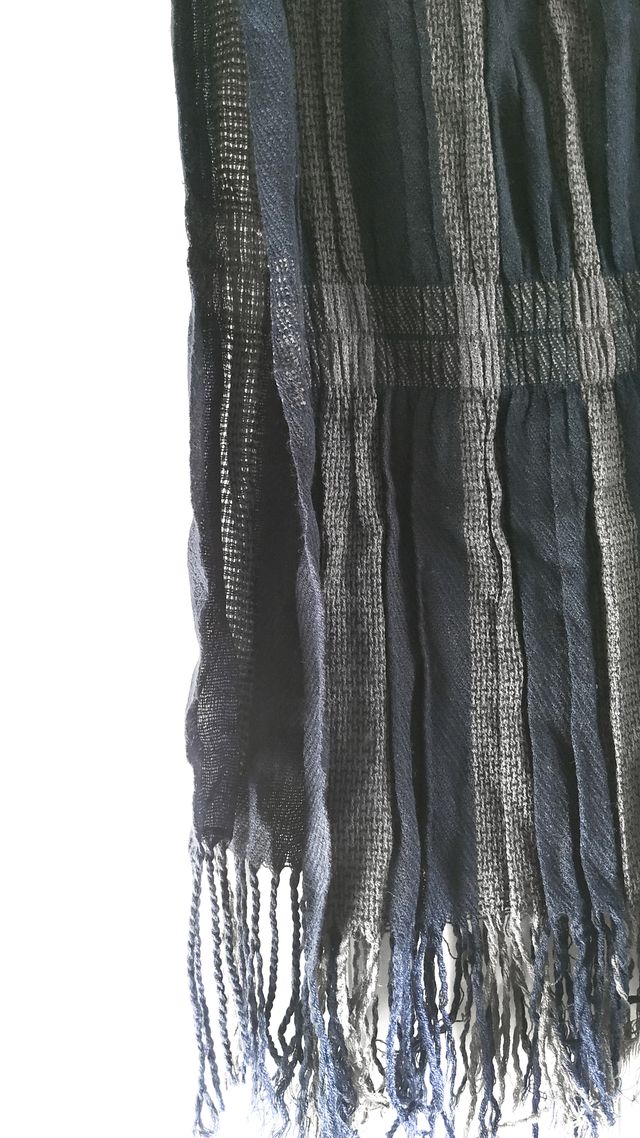 Pañuelo azul y gris - Bufanda