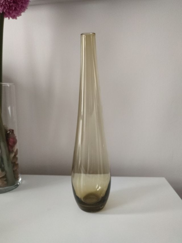 Jarrón vidrio ámbar