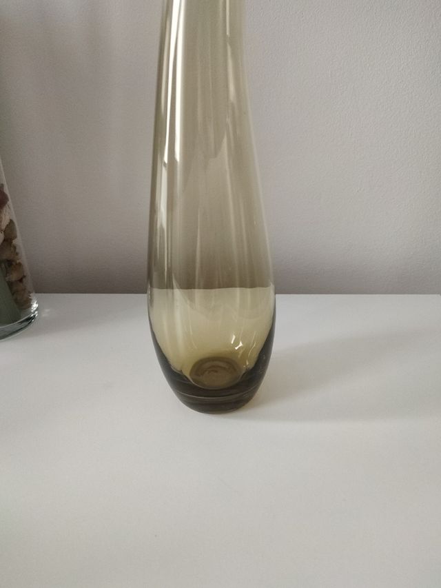 Jarrón vidrio ámbar